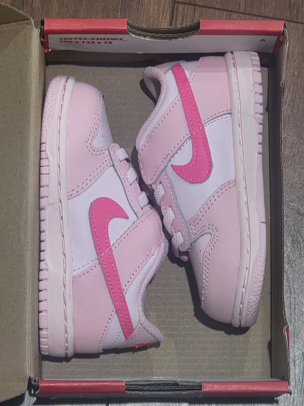 Nike Toddlers Dunk Low Medium Soft Pink/Hyper Pink/Pink Foam Sneakers-Size 7c